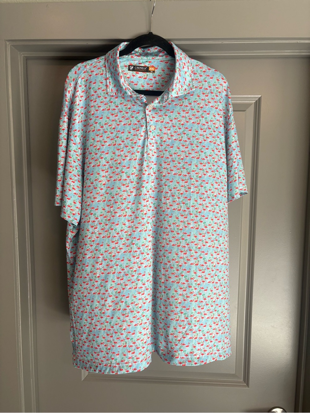 Daniel Cremieux Light Blue Polo with Red Floral Print